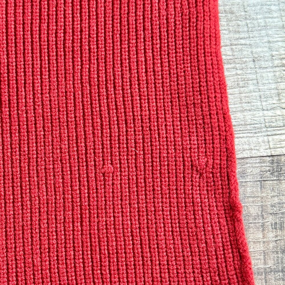 FREE PEOPLE Softly Structured Red Knit Turtleneck Tunic Sweater (size XS) - Picture 13 of 13